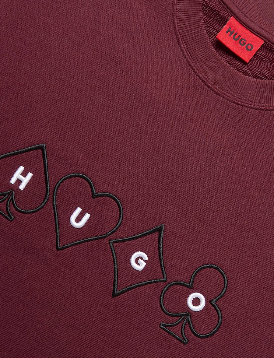 HUGO - Dewerlong - sweatshirts - dark pink - 2