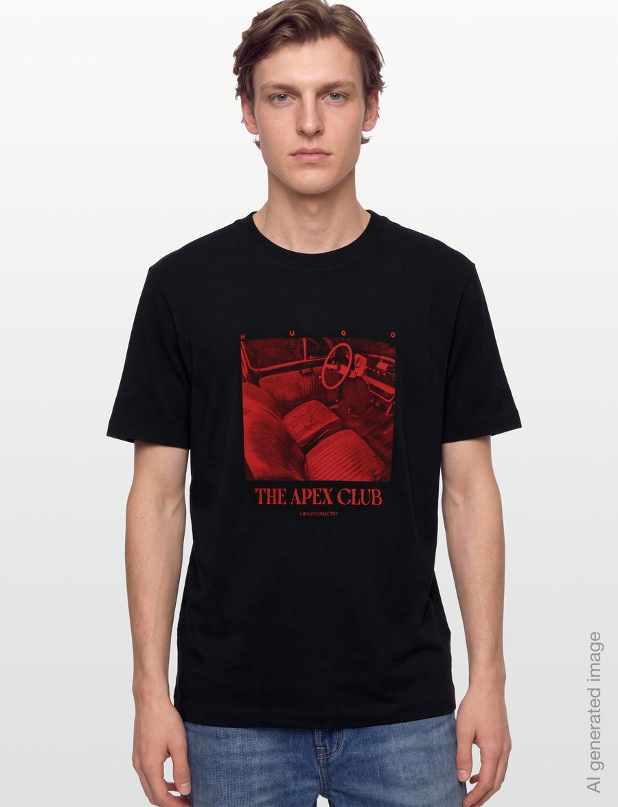 HUGO - Dikems - kortärmade t-shirts - black - 3