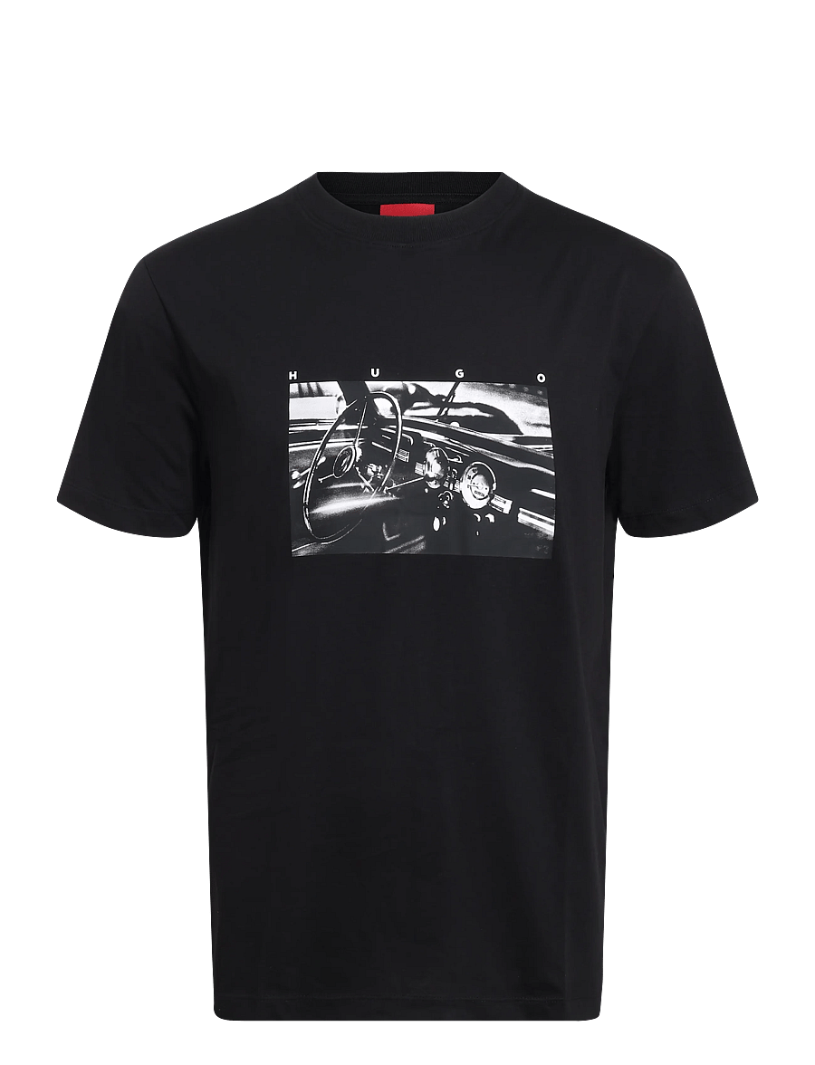 HUGO - Dikems - kurzärmelige t-shirts - black - 0