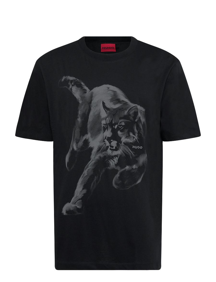 HUGO - Daffilo - kurzärmelige t-shirts - black - 0