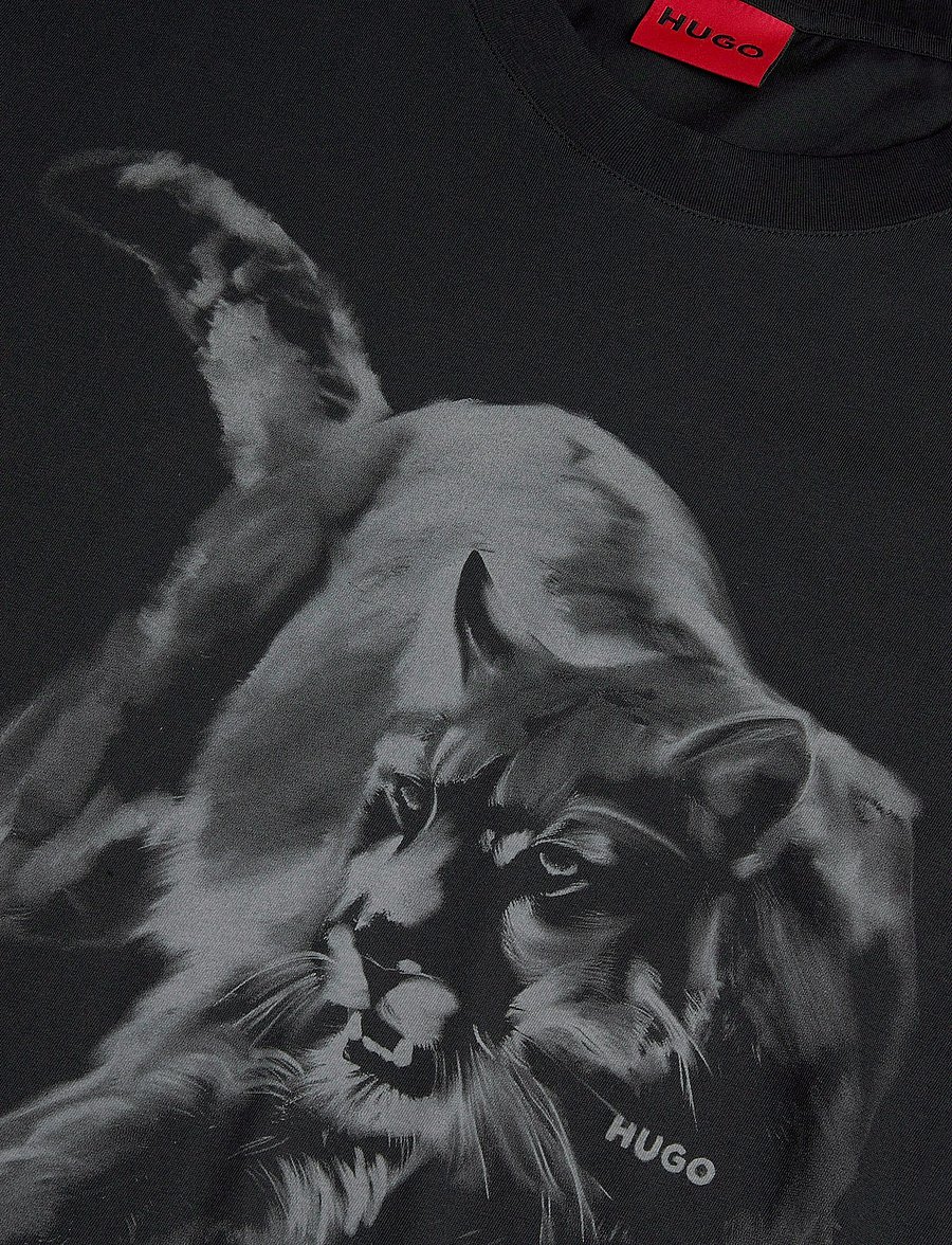 HUGO - Daffilo - kurzärmelige t-shirts - black - 2