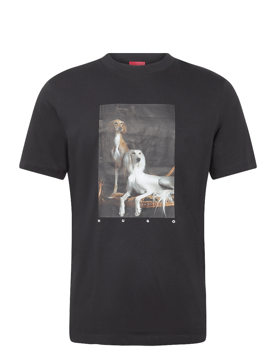 HUGO - Daffilo - kortärmade t-shirts - black - 0