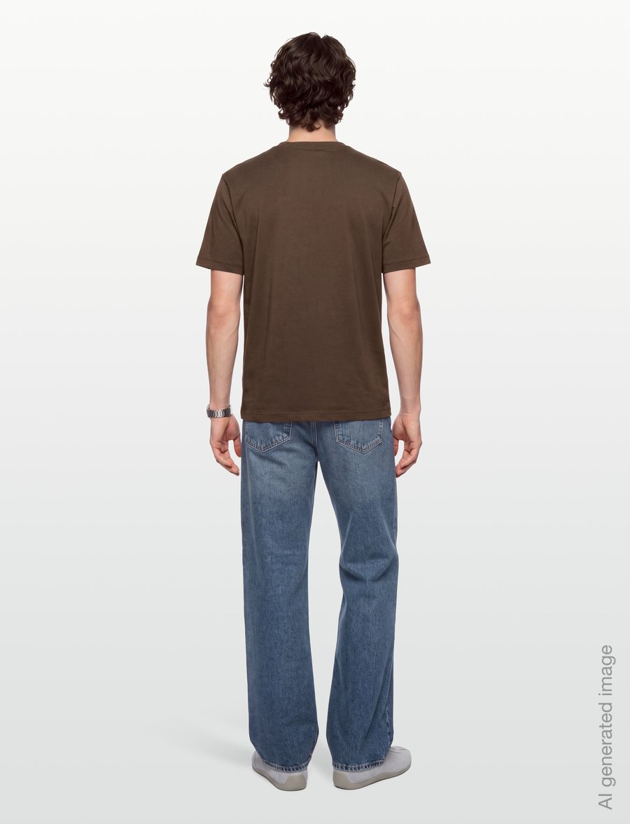 HUGO - Daffilo - short-sleeved t-shirts - brown overflow - 4