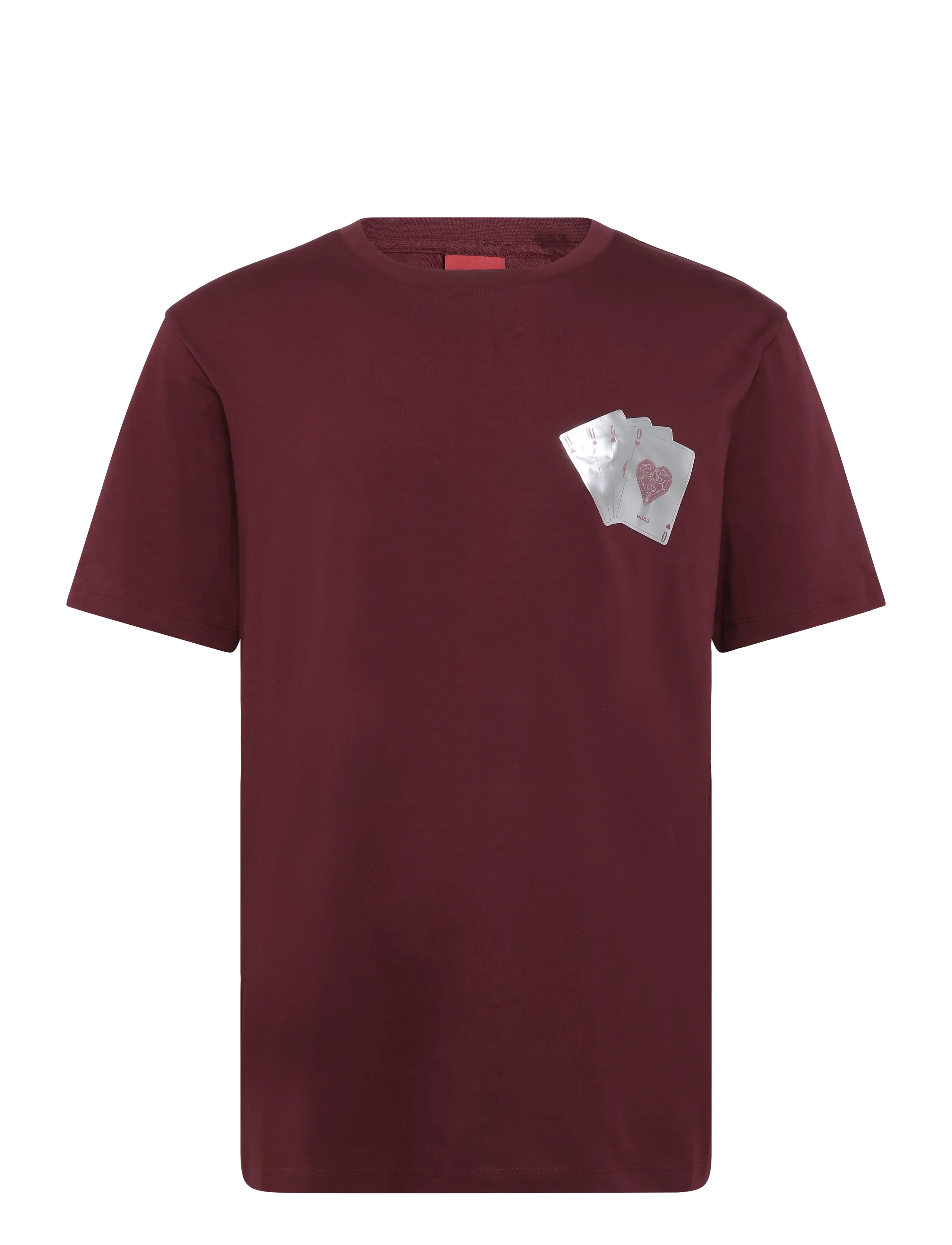 HUGO Dahr - T-shirts - DARK PINK / burgundy