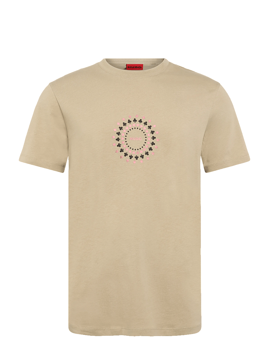 HUGO - Dahr - kurzärmelige t-shirts - medium beige - 0