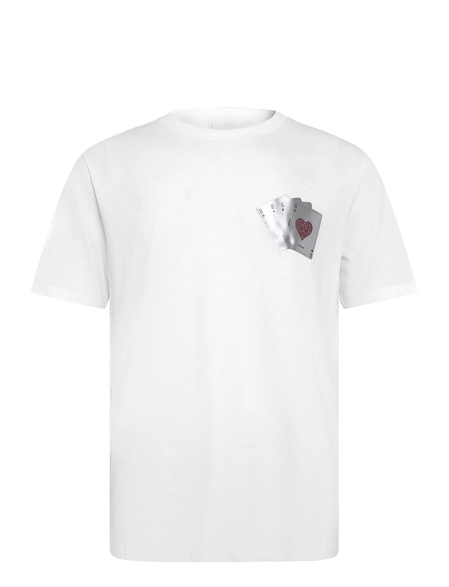 HUGO - Dahr - kurzärmelige t-shirts - natural - 0
