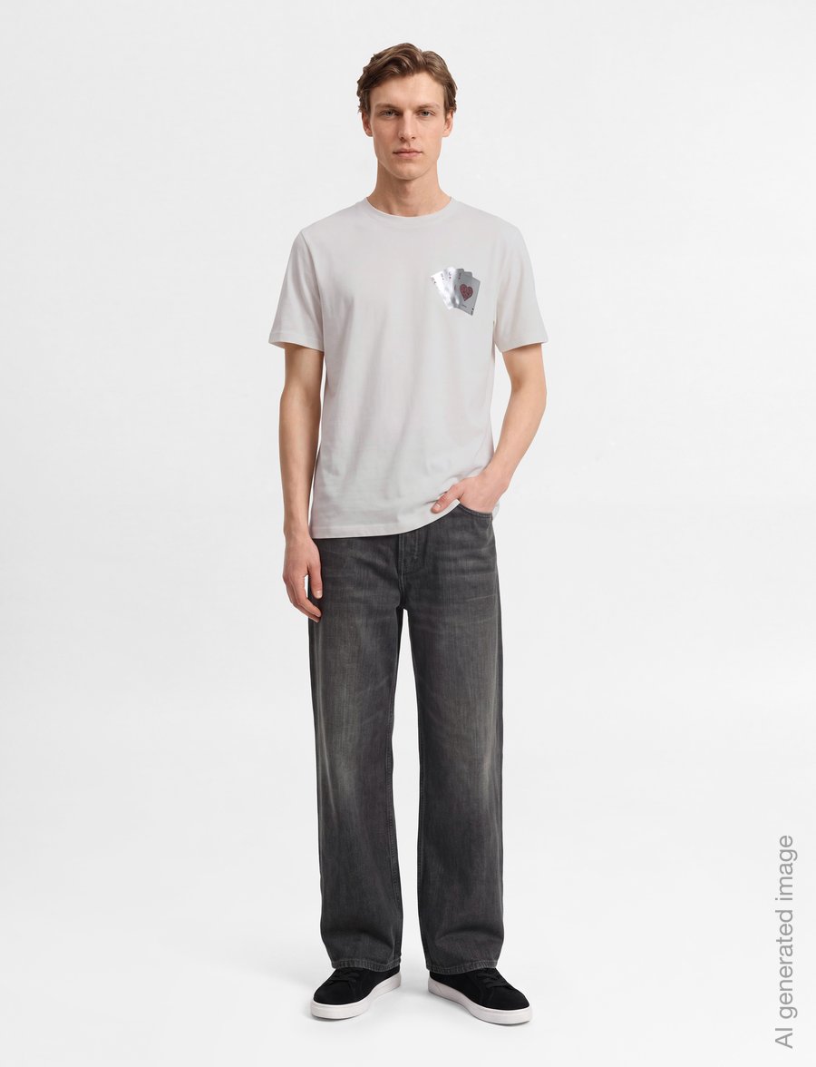 HUGO - Dahr - kurzärmelige t-shirts - natural - 0