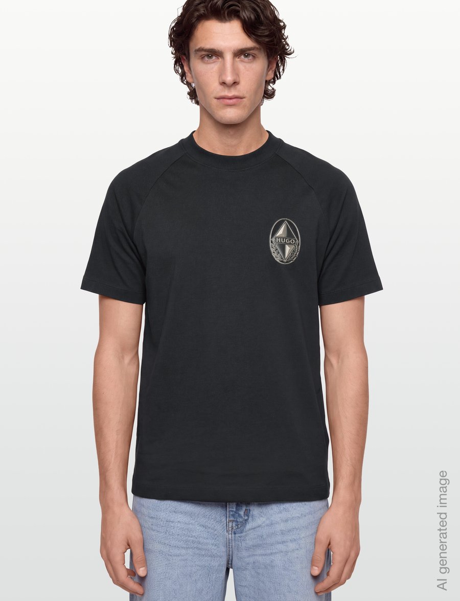 HUGO - Diken - kurzärmelige t-shirts - black - 3