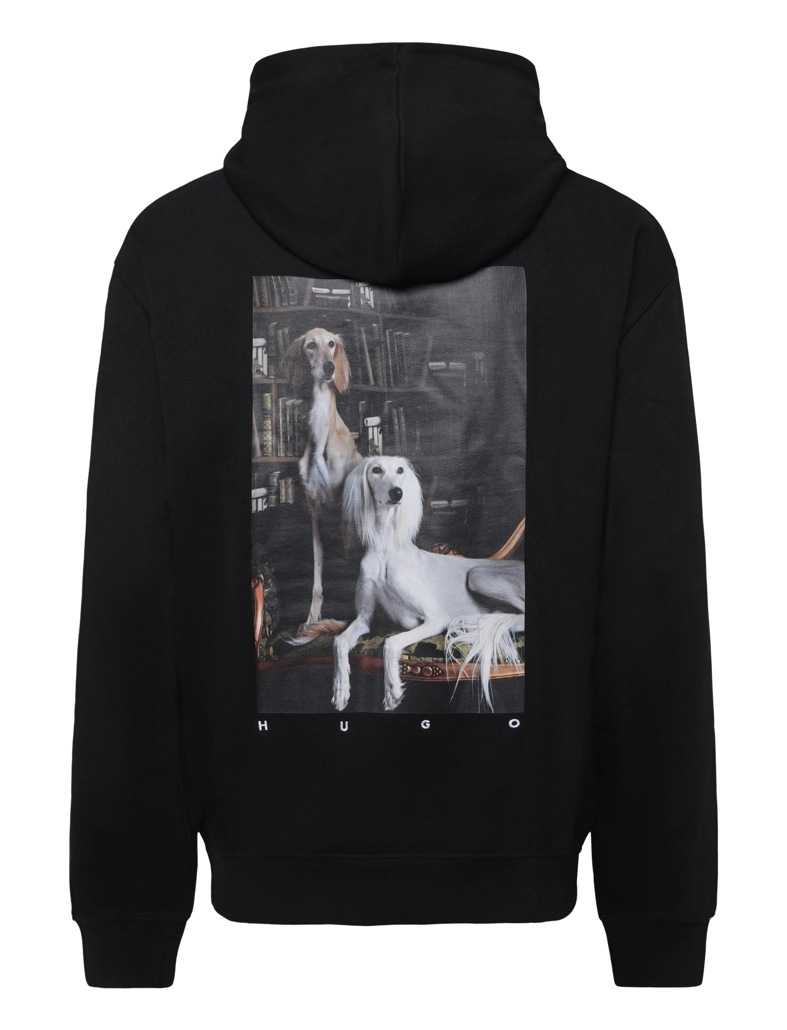 Cotton hoodie with spaced-out logo and back graphic 6