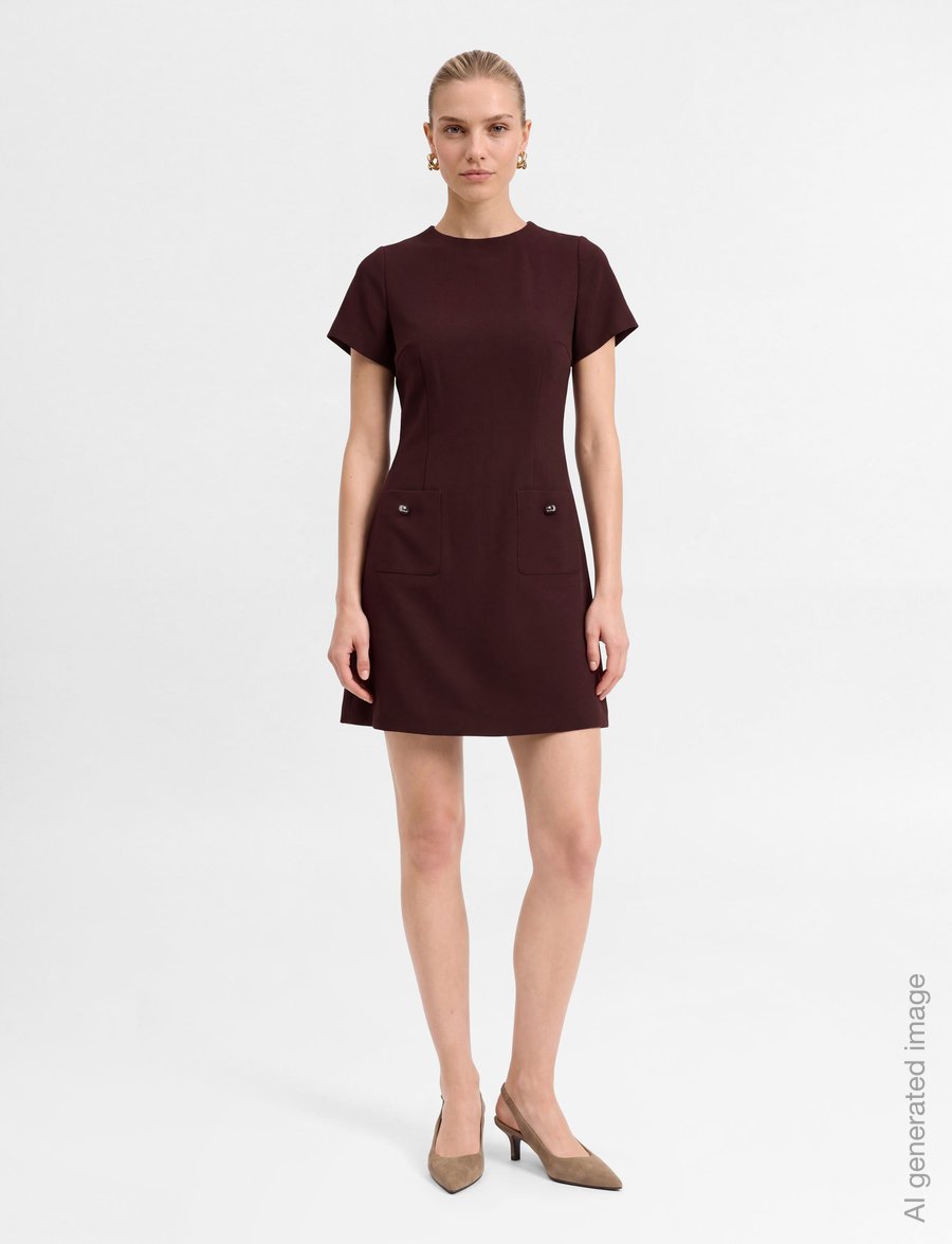 HUGO - Kihanna - short dresses - brown overflow - 0