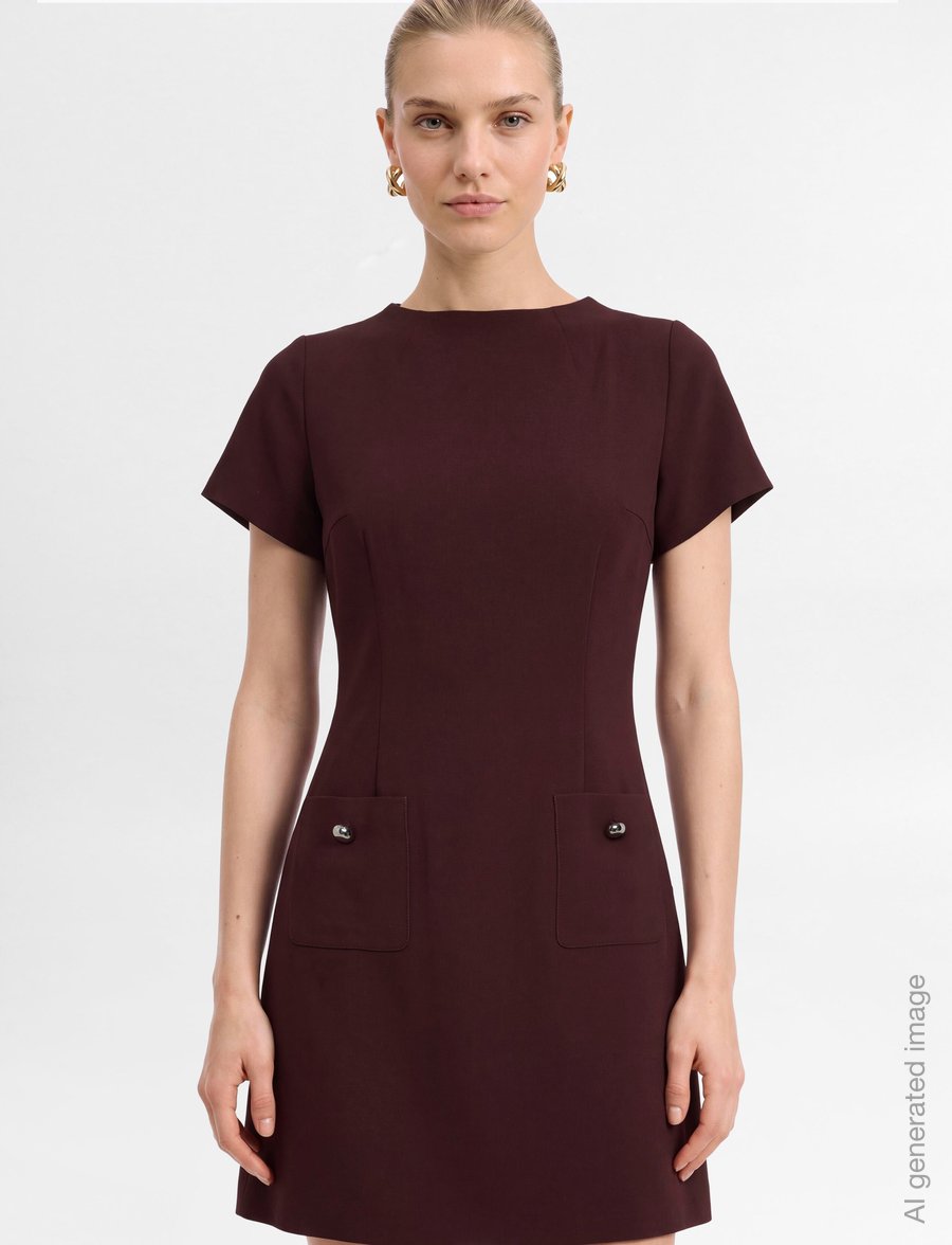 HUGO - Kihanna - short dresses - brown overflow - 3