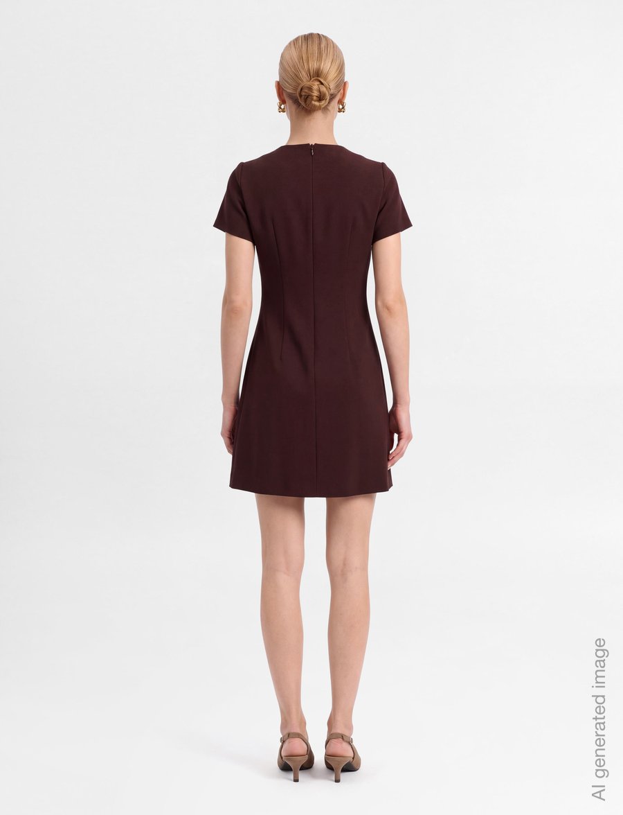 HUGO - Kihanna - short dresses - brown overflow - 4