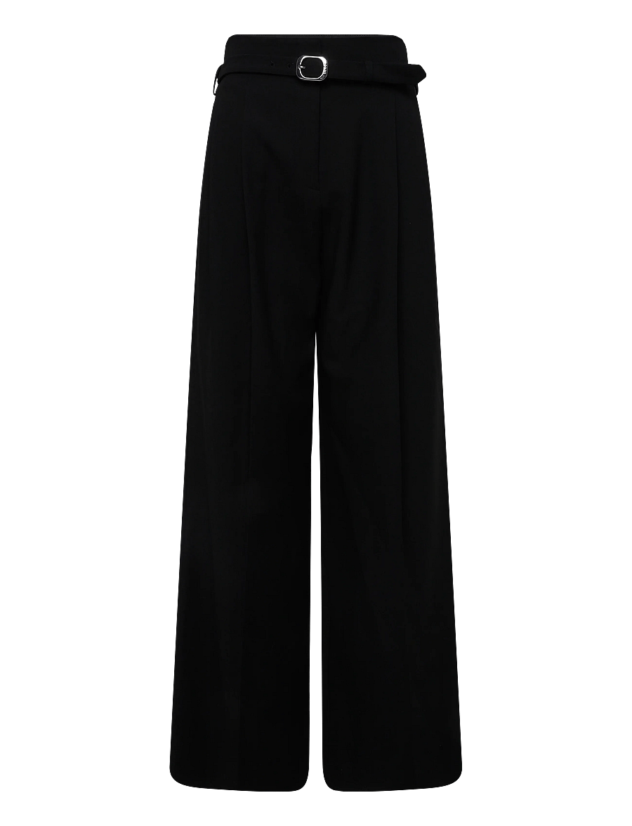 HUGO - Halmea - wide leg trousers - black - 0
