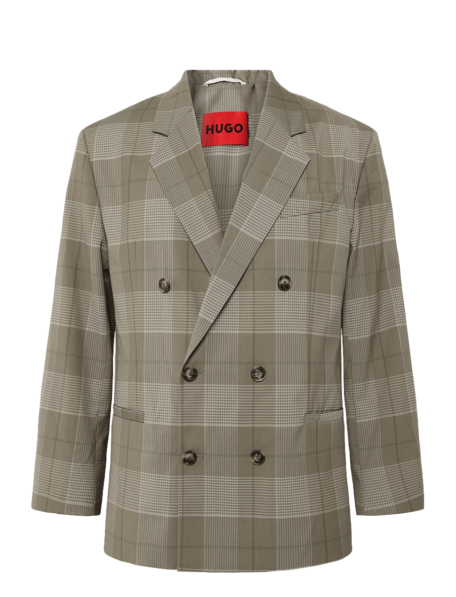 HUGO - Kano263F1X - dubbelknäppta kavajer - beige overflow - 0