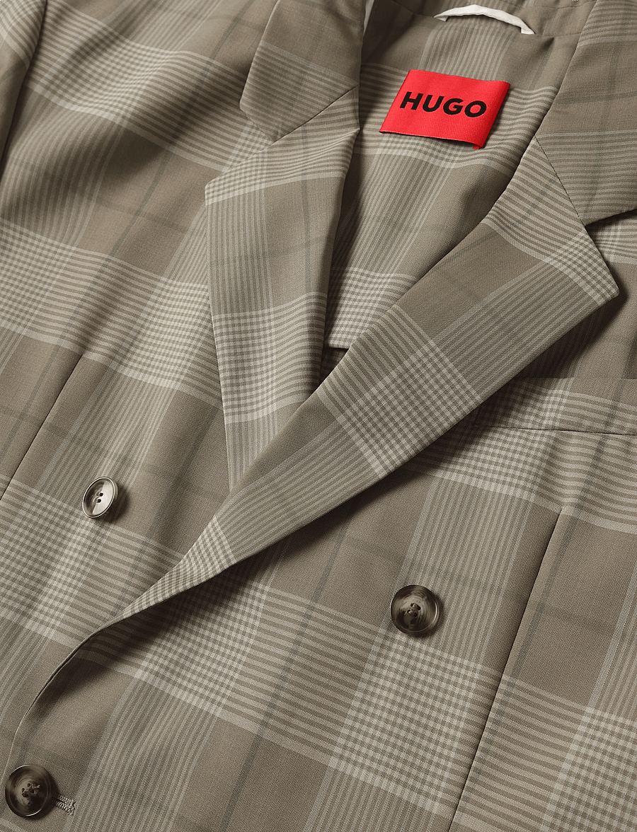 HUGO - Kano263F1X - dubbelknäppta kavajer - beige overflow - 2