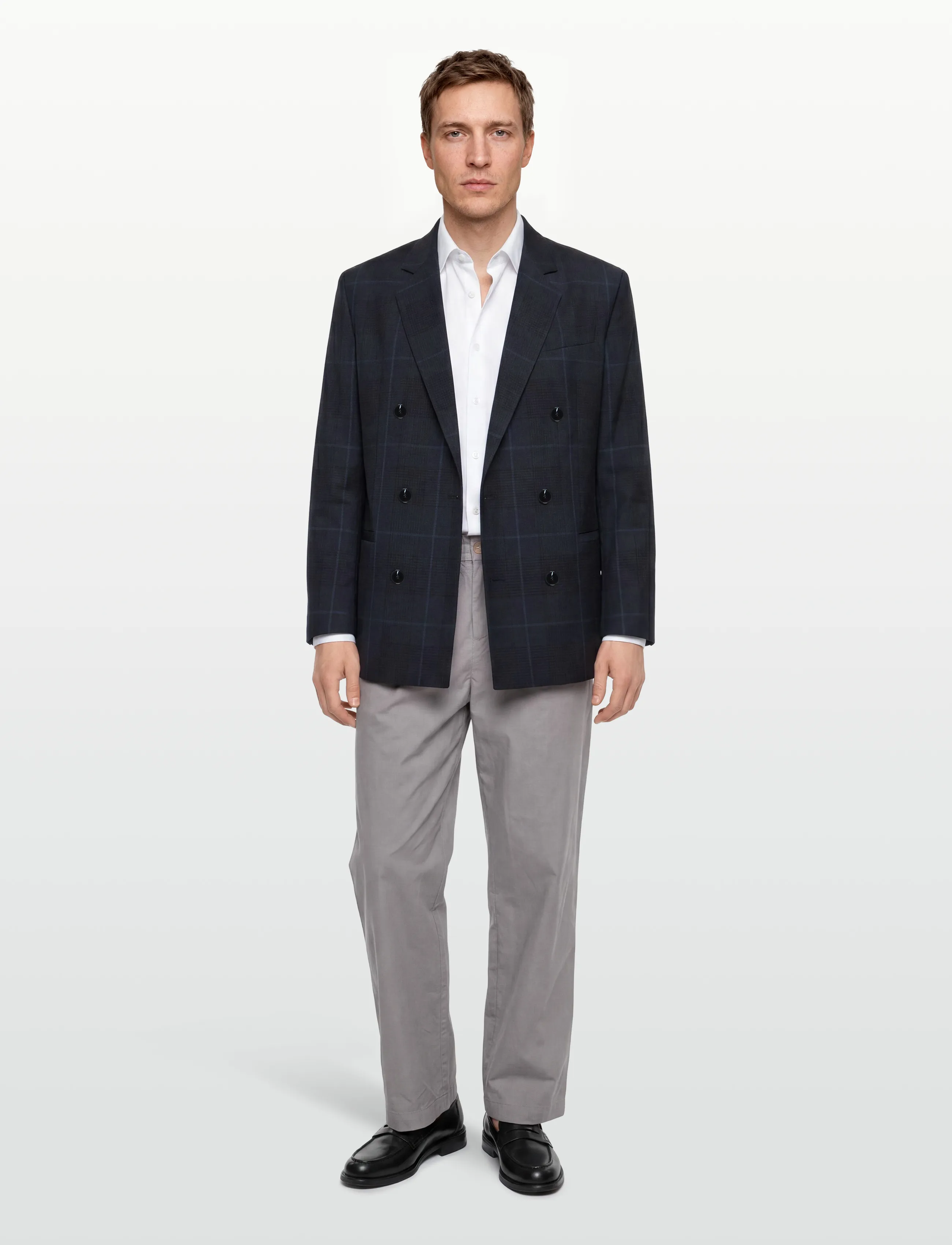 HUGO Kano263F1X, Mænd, Dobbeltradet Tern Blazer, Navy, Str: 56