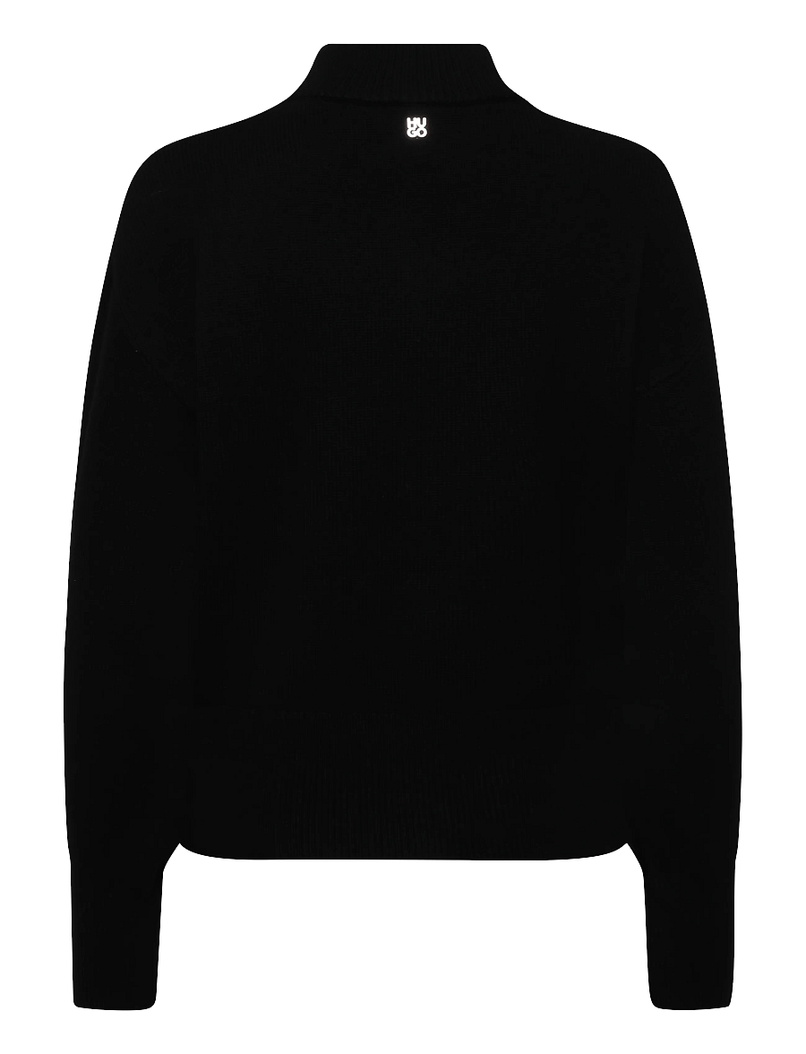 HUGO - Sorellenio - kõrge kaelusega kudumid - black - 1