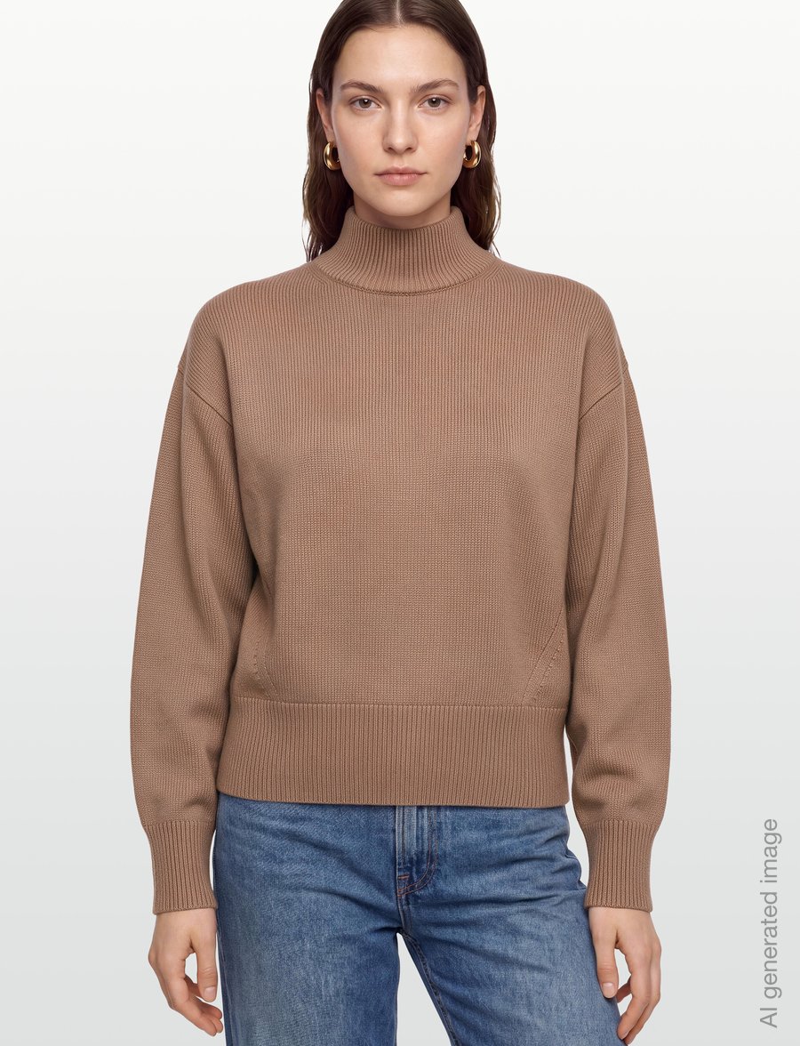 HUGO - Sorellenio - turtlenecks - brown overflow - 3