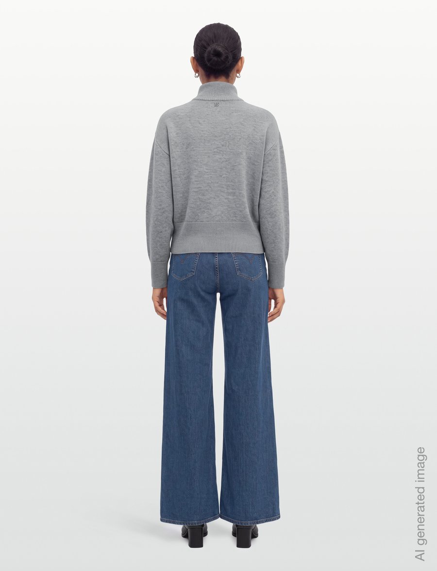 HUGO - Sorellenio - rollkragenpullover - open grey - 4
