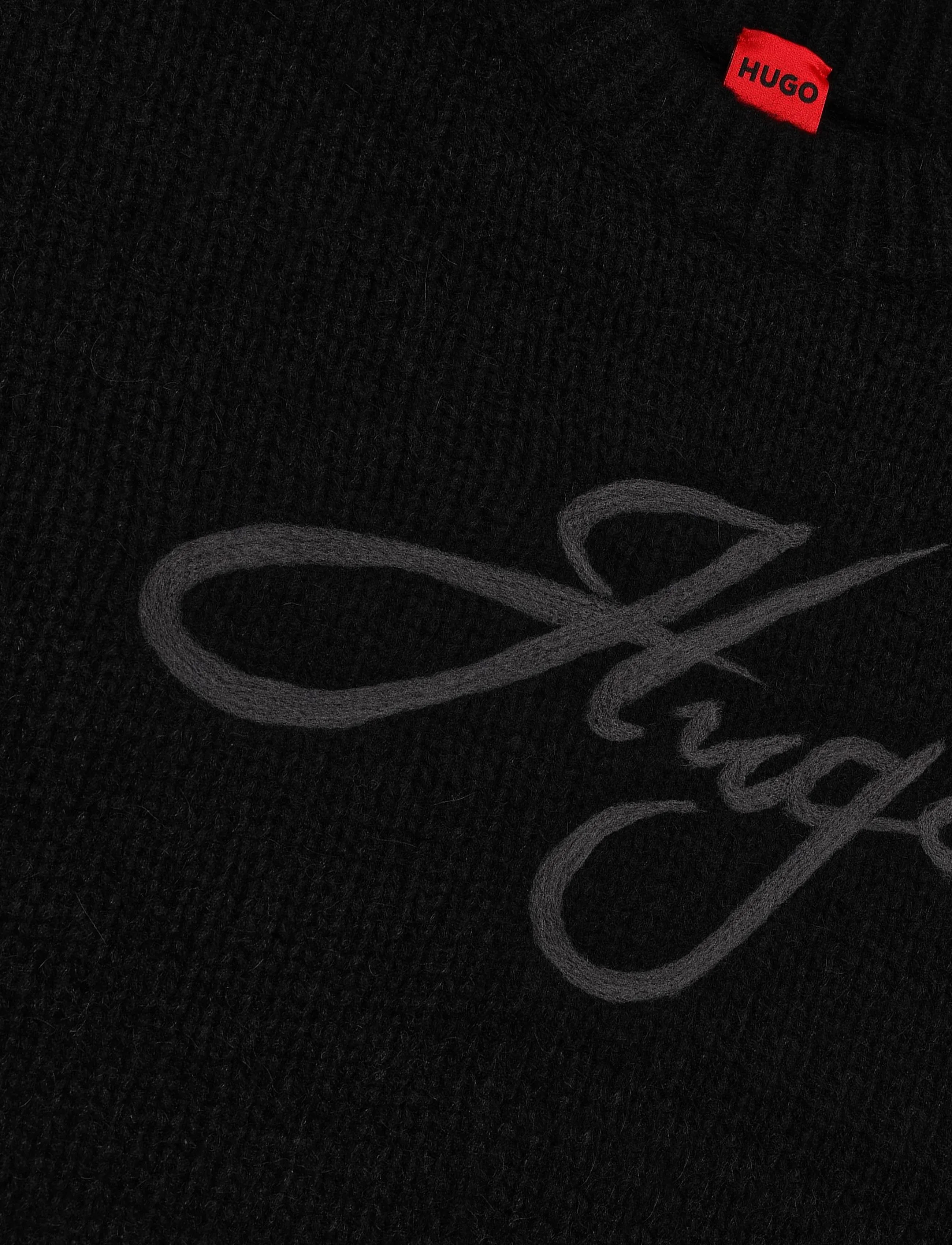 HUGO - Sloguinny - stickade tröjor - black - 2