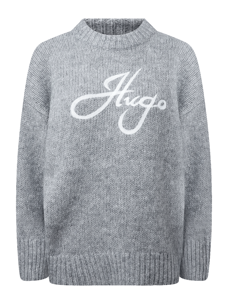 HUGO - Sloguinny - pullover - open grey - 0