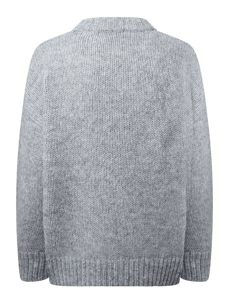 HUGO - Sloguinny - pullover - open grey - 1