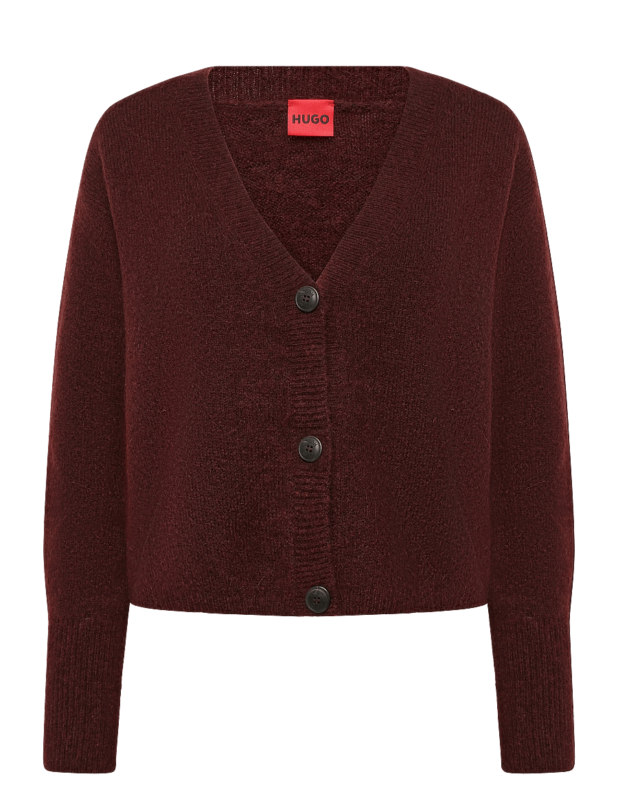 HUGO - Sirala - cardigans - brown overflow - 0