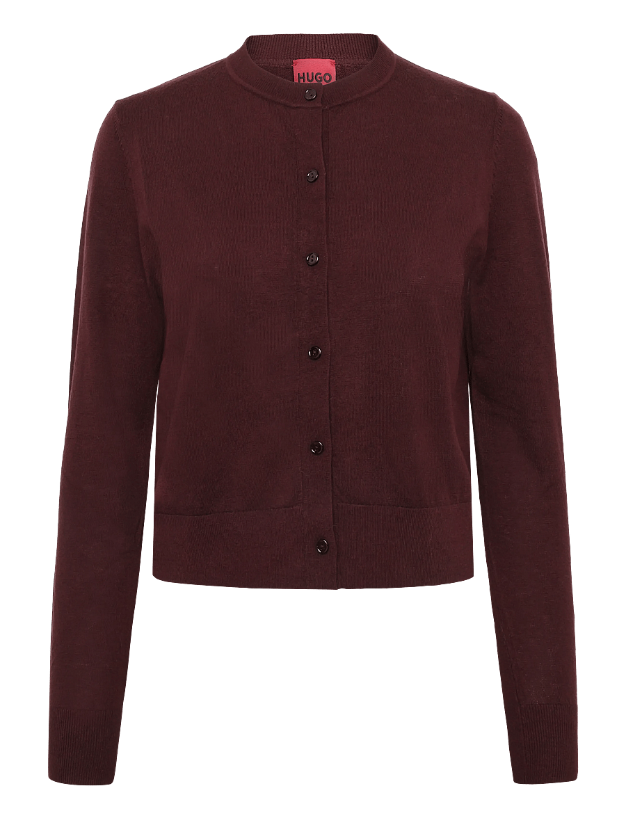 HUGO - Sfabro - cardigans - brown overflow - 0