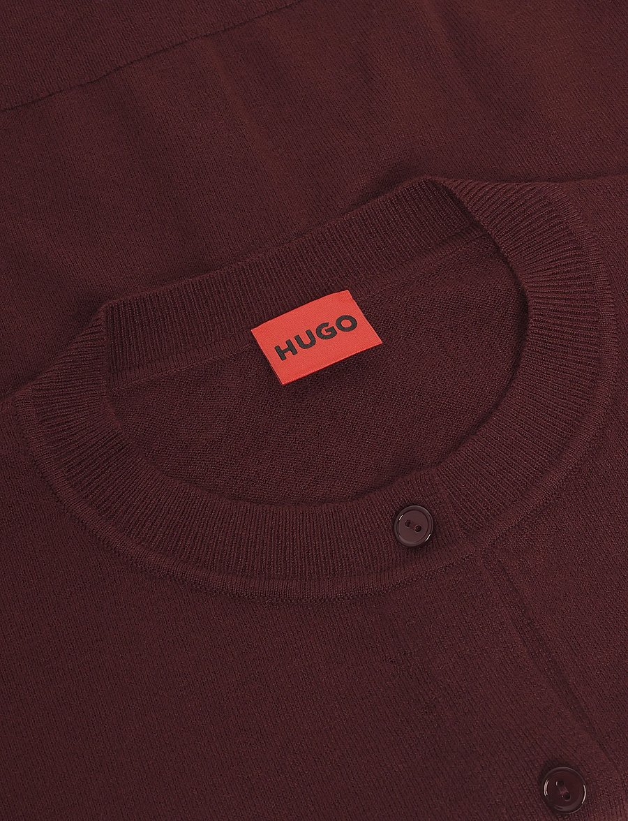 HUGO - Sfabro - cardigans - brown overflow - 2