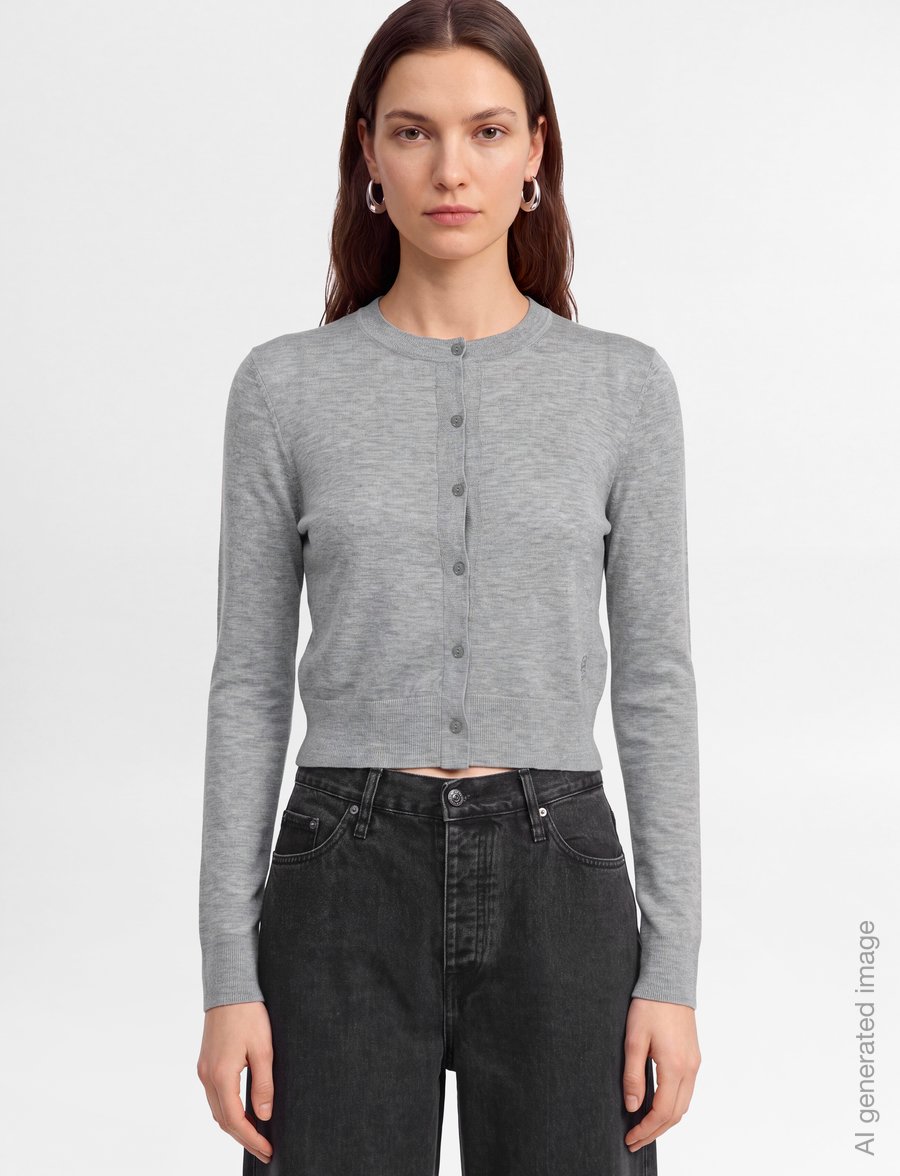 HUGO - Sfabro - cardigans - open grey - 3