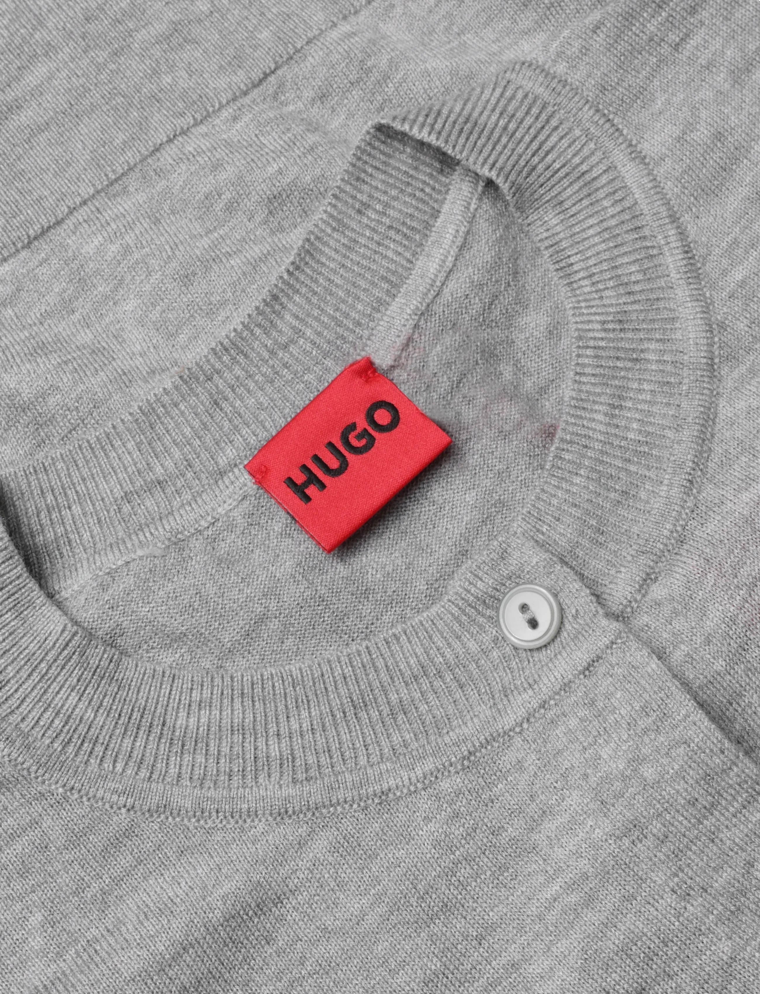 HUGO - Sfabro - cardigans - open grey - 2