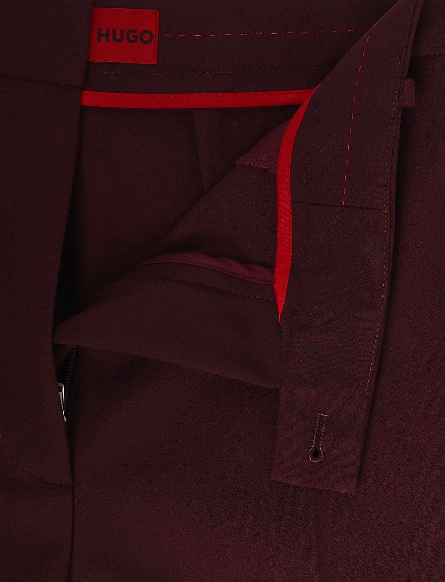 HUGO - Hambala - straight leg trousers - brown overflow - 3