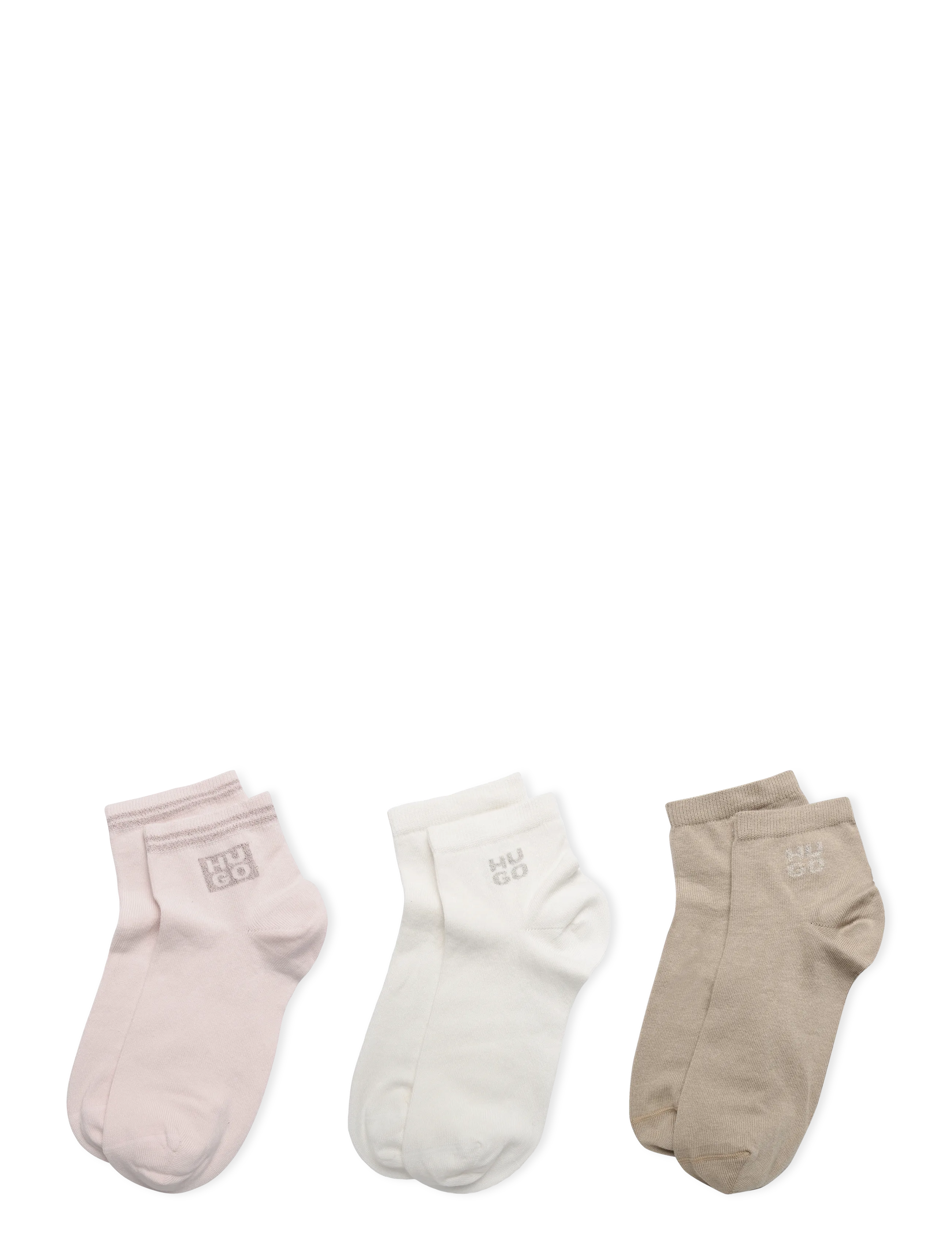 HUGO - 3P SH LUREXLOGO CC W - ankle socks - light/pastel pink - 1