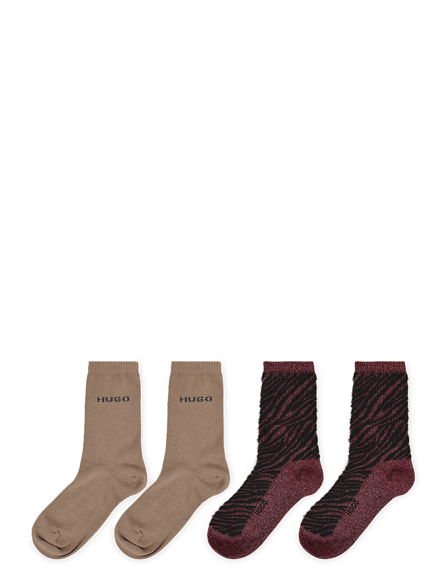 HUGO - 2P RS ZEBRA CC W - regular socks - open red - 1