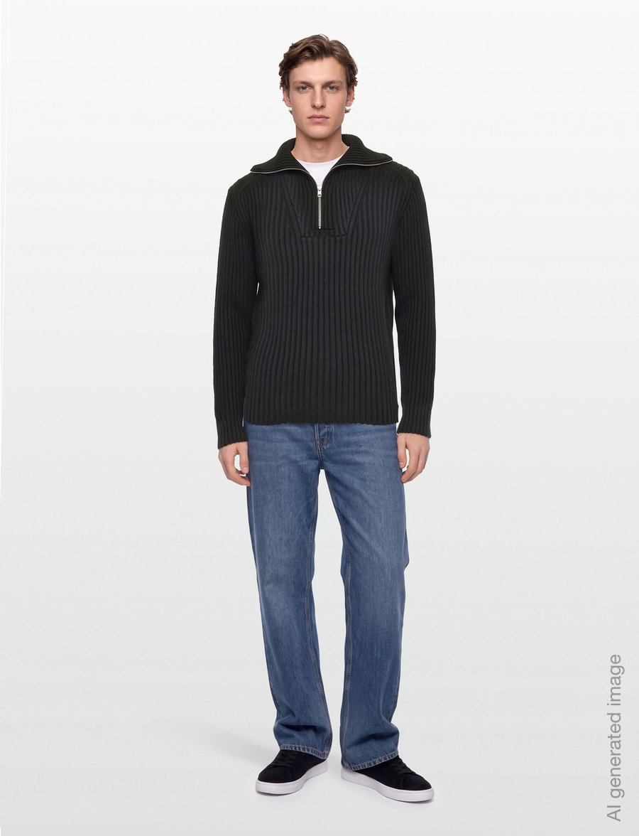 HUGO - Srithon - half zip-tröjor - black - 0