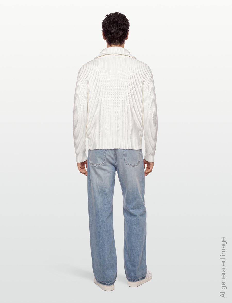 HUGO - Srithon - half zip jumpers - natural - 4