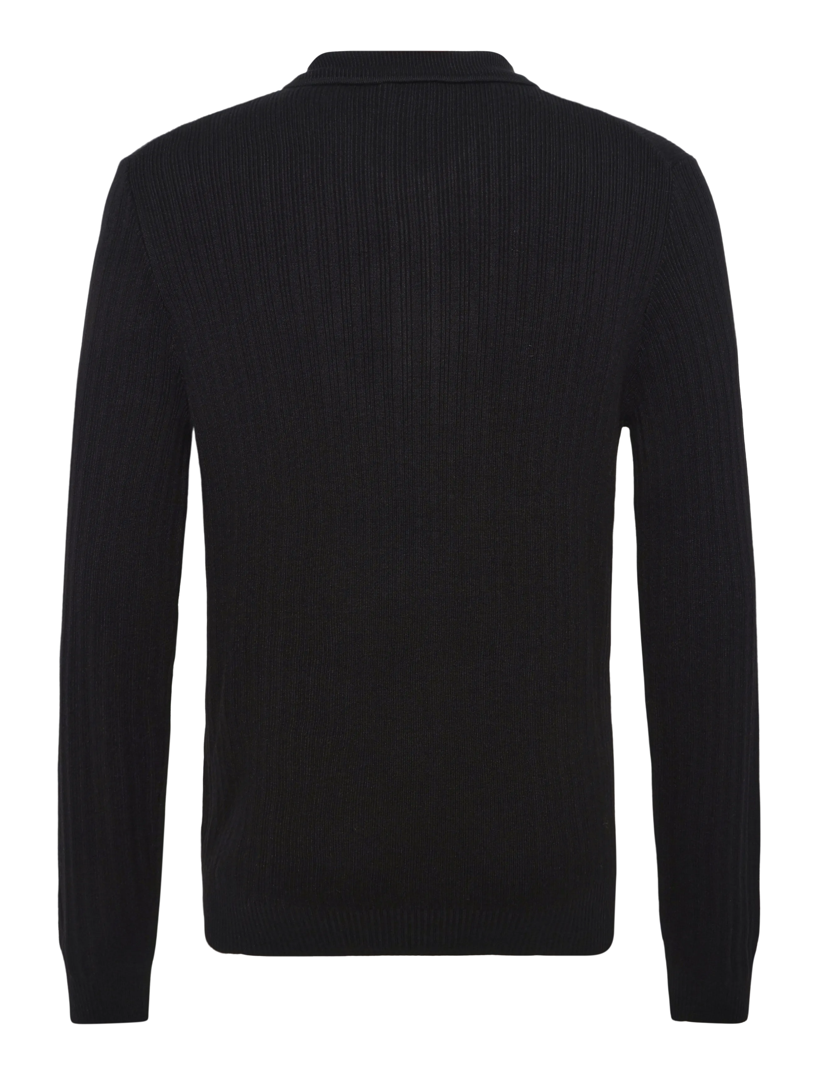 HUGO - Sastaron - poloer i strik med lange ærmer - black - 1