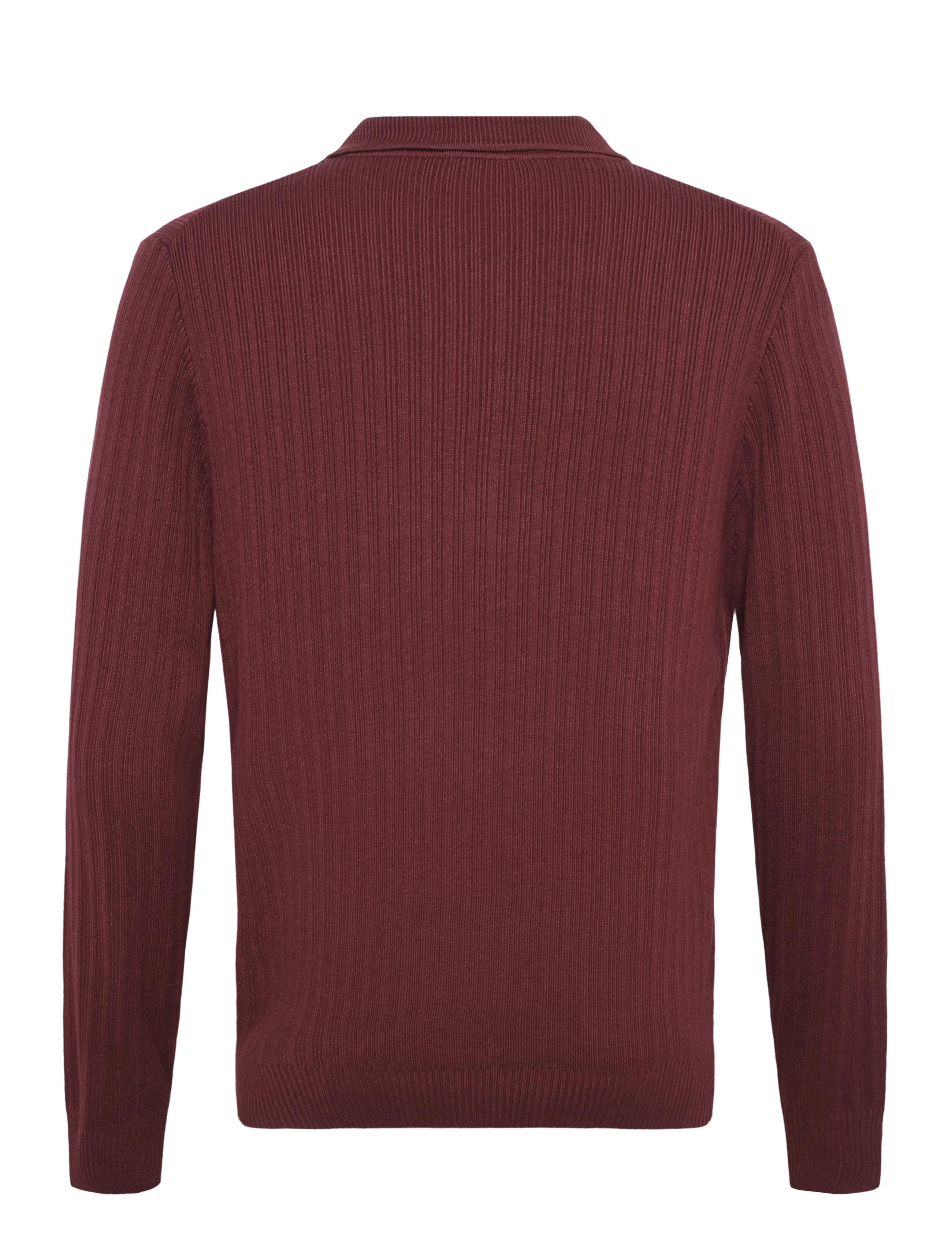 HUGO - Sastaron - poloer i strik med lange ærmer - dark pink - 1