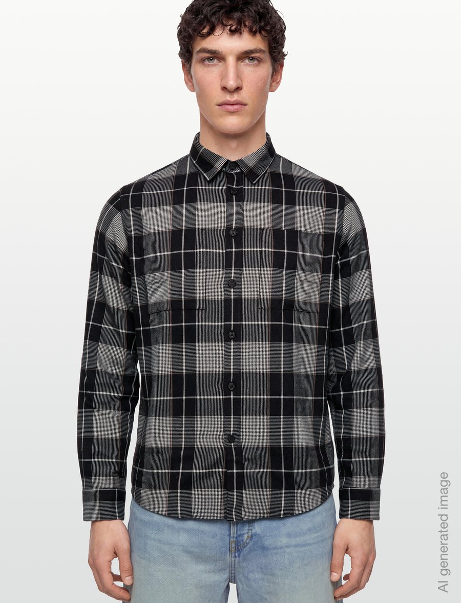 HUGO - Egrin - rutiga skjortor - black - 3