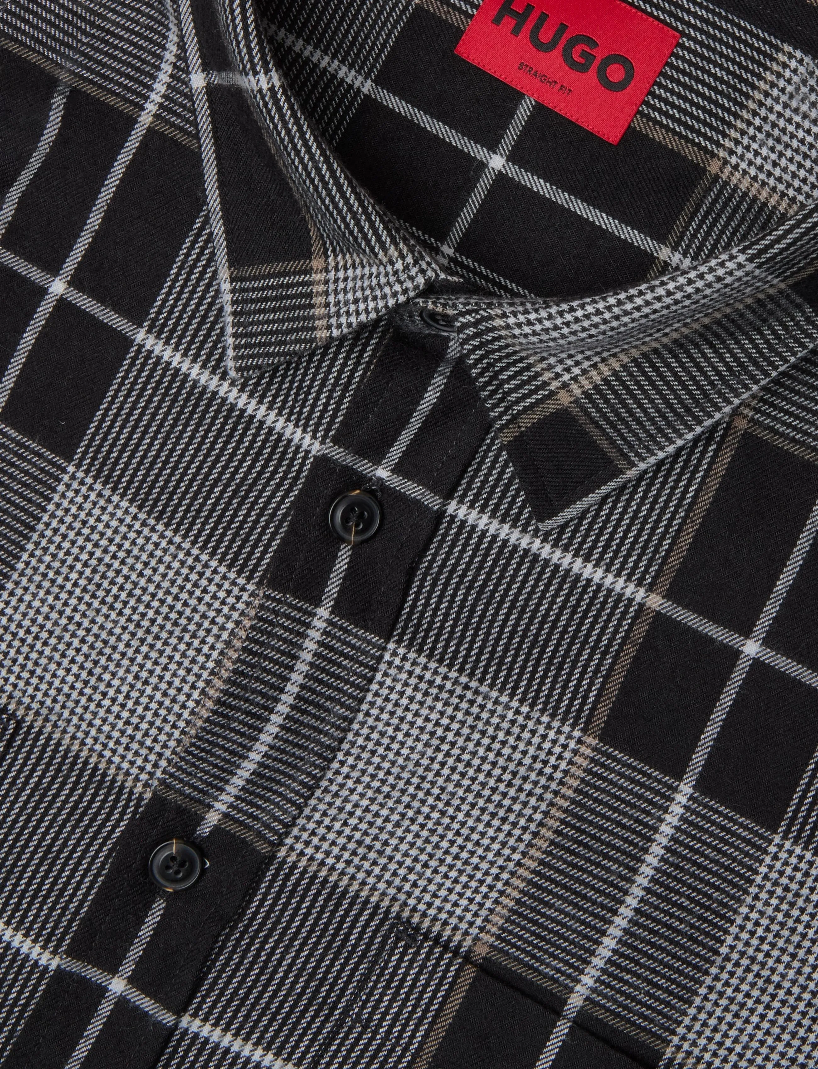 HUGO - Egrin - ruudulised särgid - black - 2