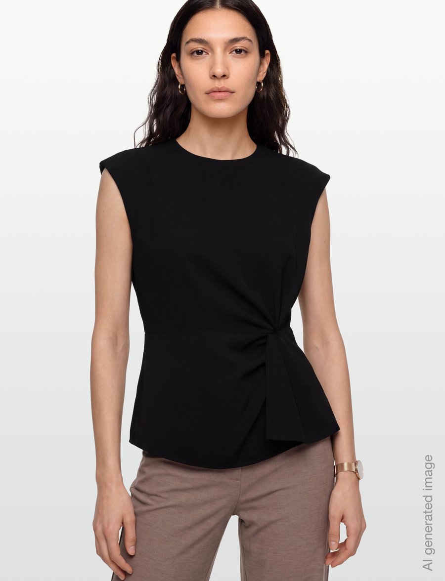 HUGO - Cathila - varrukateta pluusid - black - 3