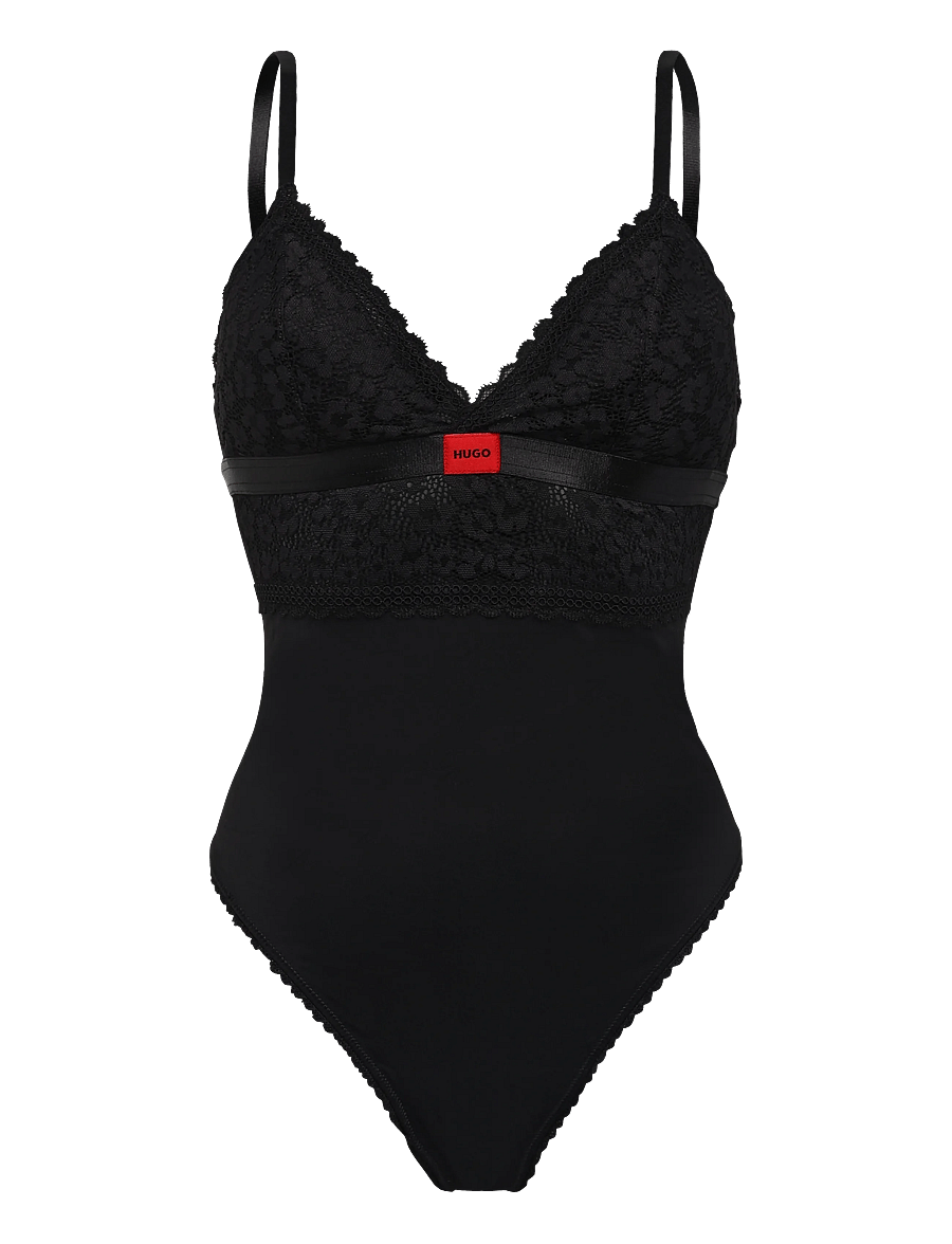 HUGO - SAVANA BODYSUIT P - bodies & underklänningar - black - 0