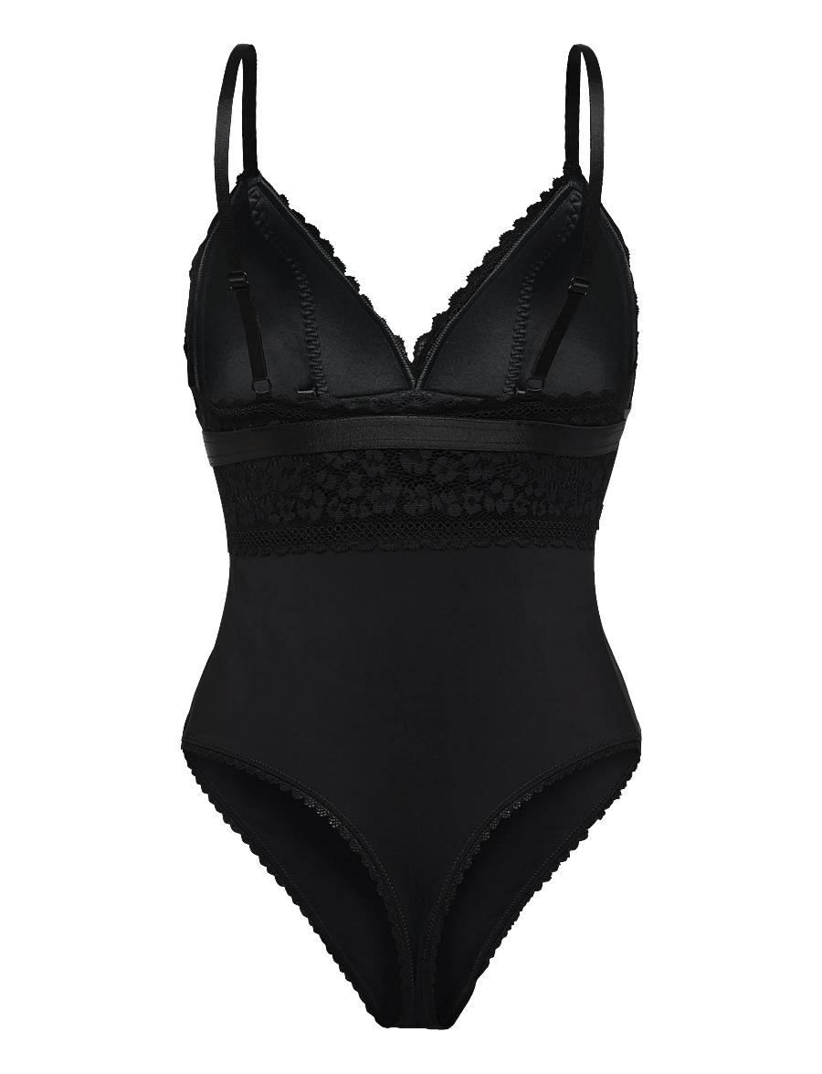 HUGO - SAVANA BODYSUIT P - bodies & underklänningar - black - 1