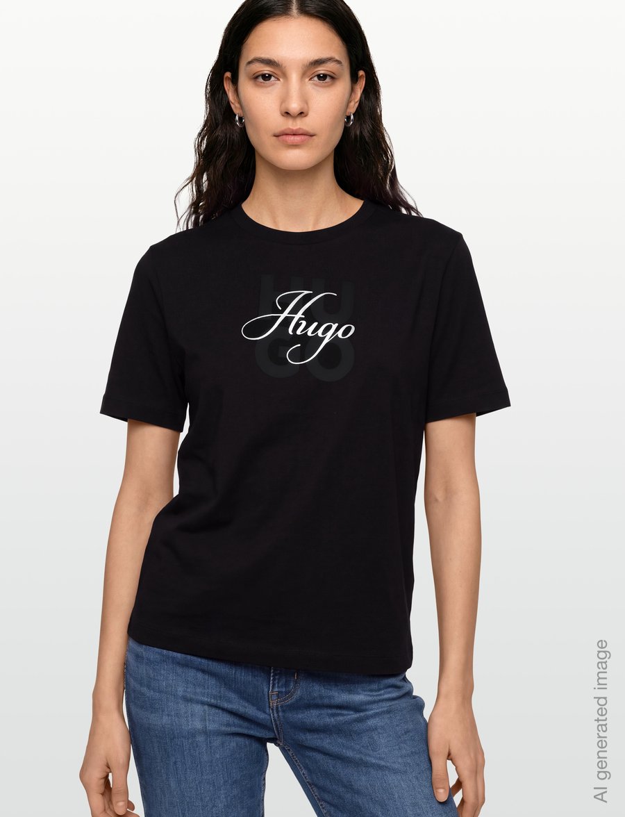 HUGO - Dashine_1 - t-shirts - black - 3