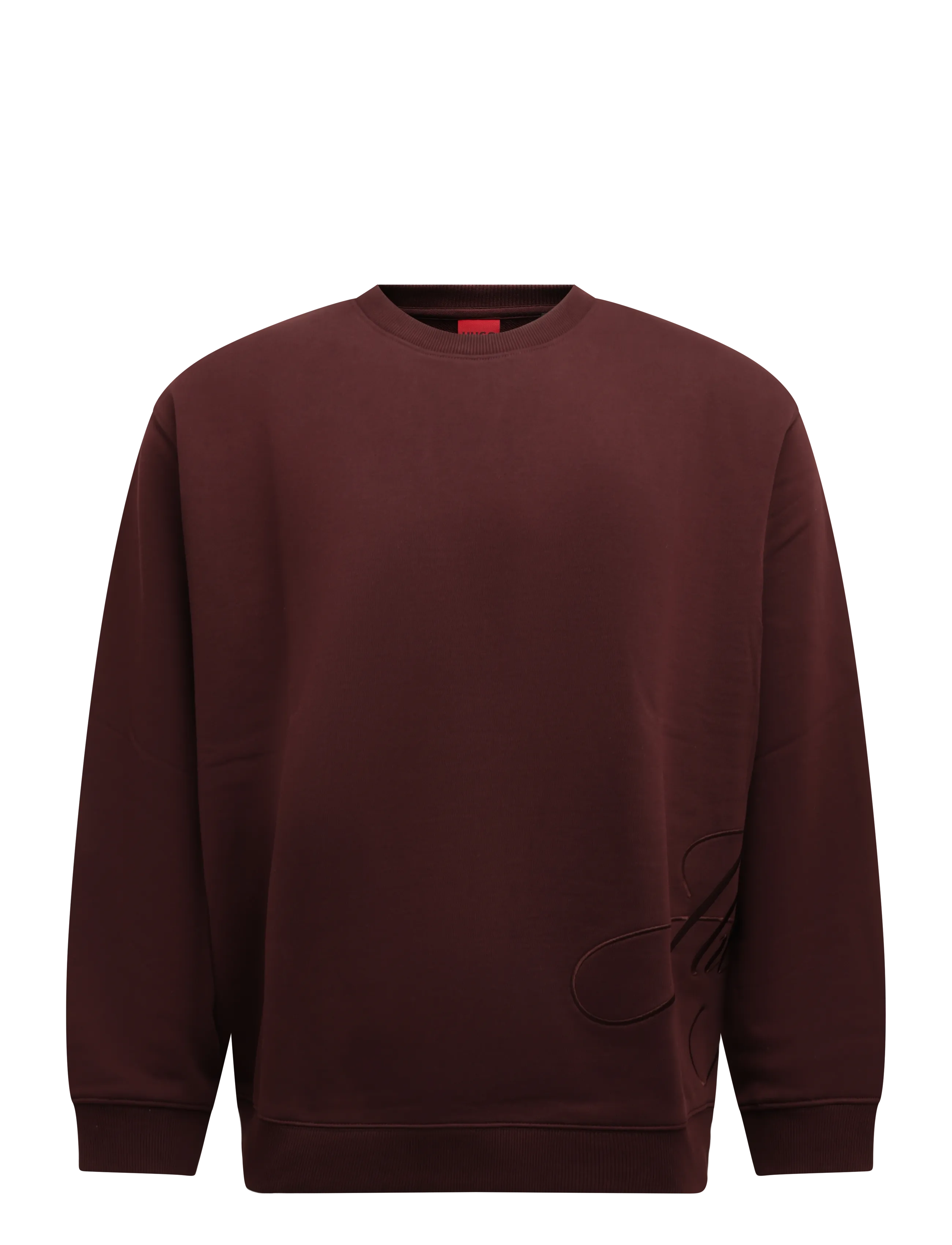 HUGO Classic Crew_10 - Sweatshirts - BROWN OVERFLOW / brown