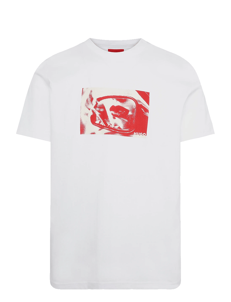 HUGO - Dirom - kurzärmelige t-shirts - white - 0