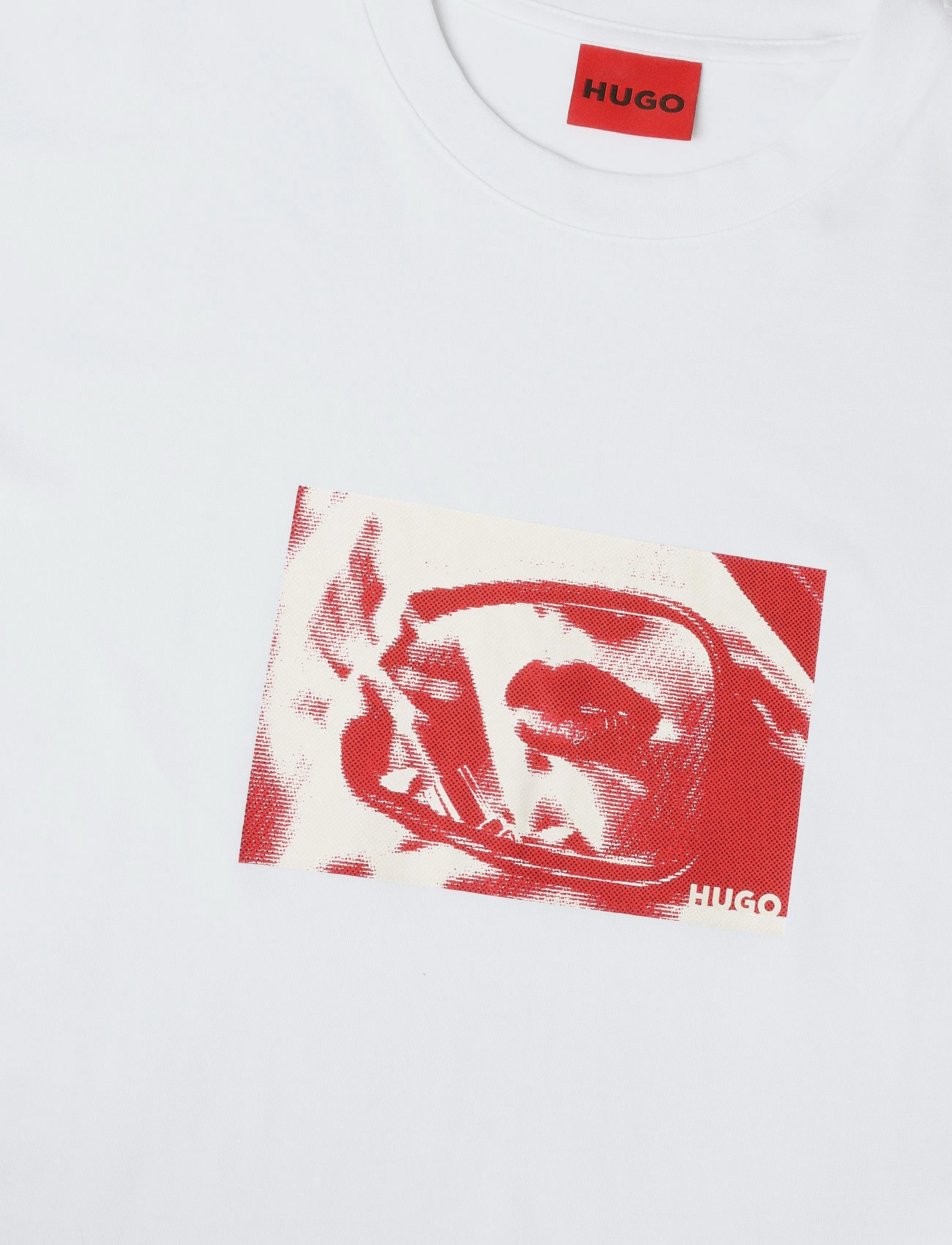 HUGO - Dirom - kurzärmelige t-shirts - white - 2