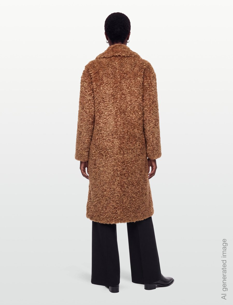 HUGO - Malite-1 - kunstpelz - brown overflow - 4