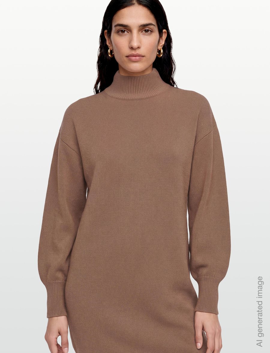 HUGO - Sorelleny - strikkjoler - brown overflow - 3