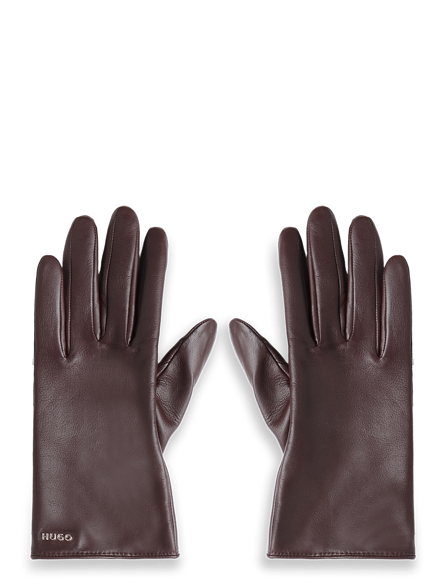 HUGO - Beggy 2.0 - læderhandsker - brown overflow - 0